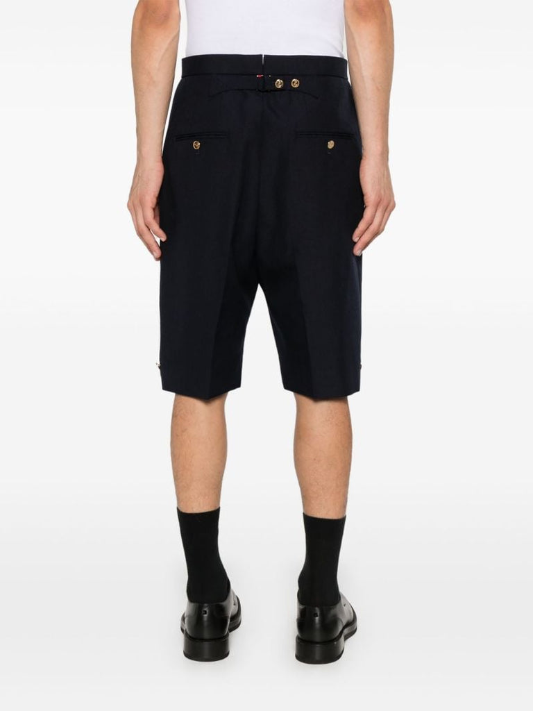 Blue Wool Bermuda Shorts