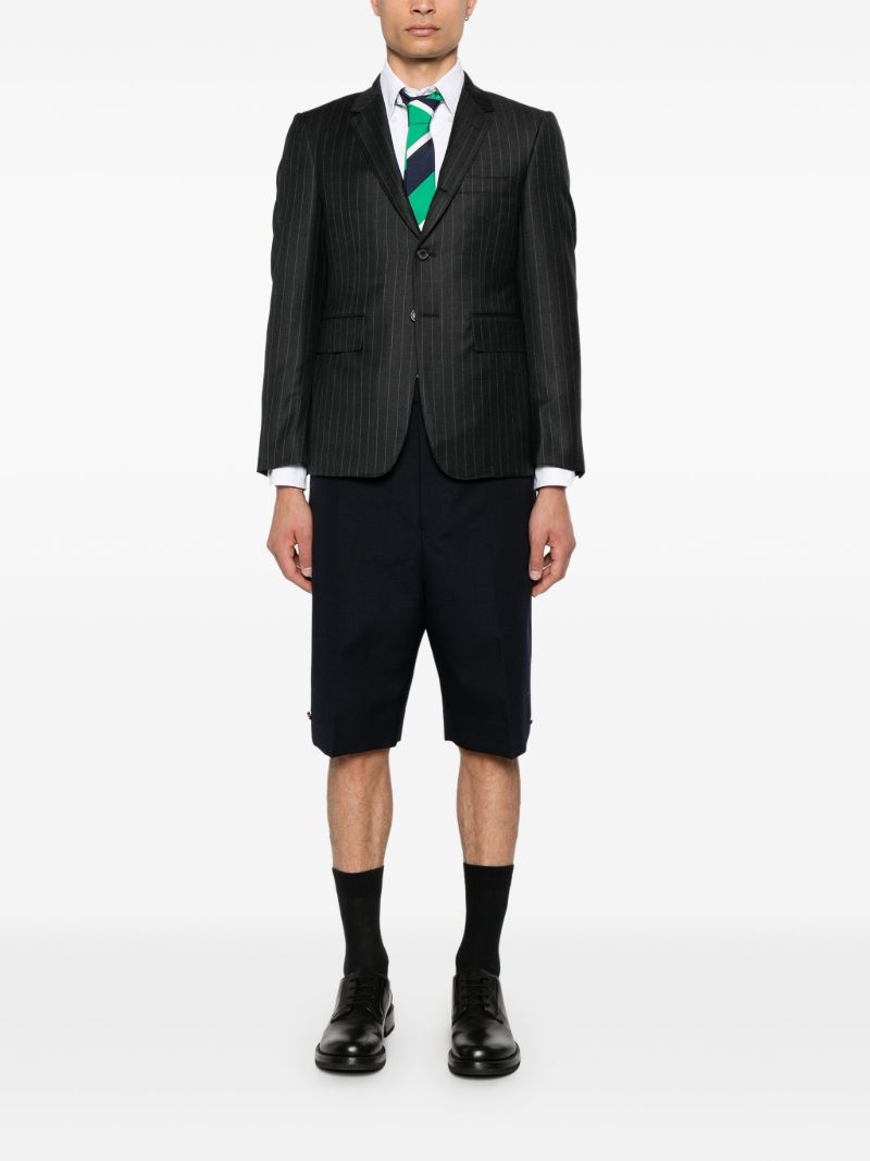 Blue Wool Bermuda Shorts