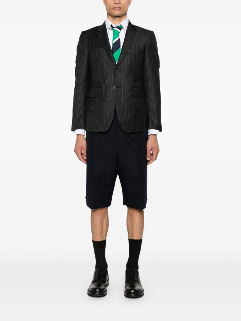 Blue Wool Bermuda Shorts