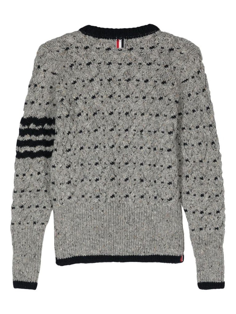 Grey 4-bar Stripe Jumper