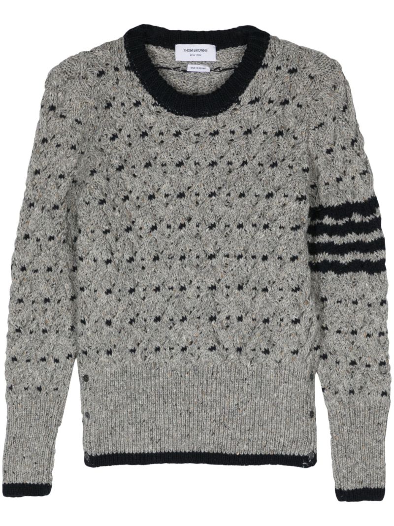 Grey 4-bar Stripe Jumper