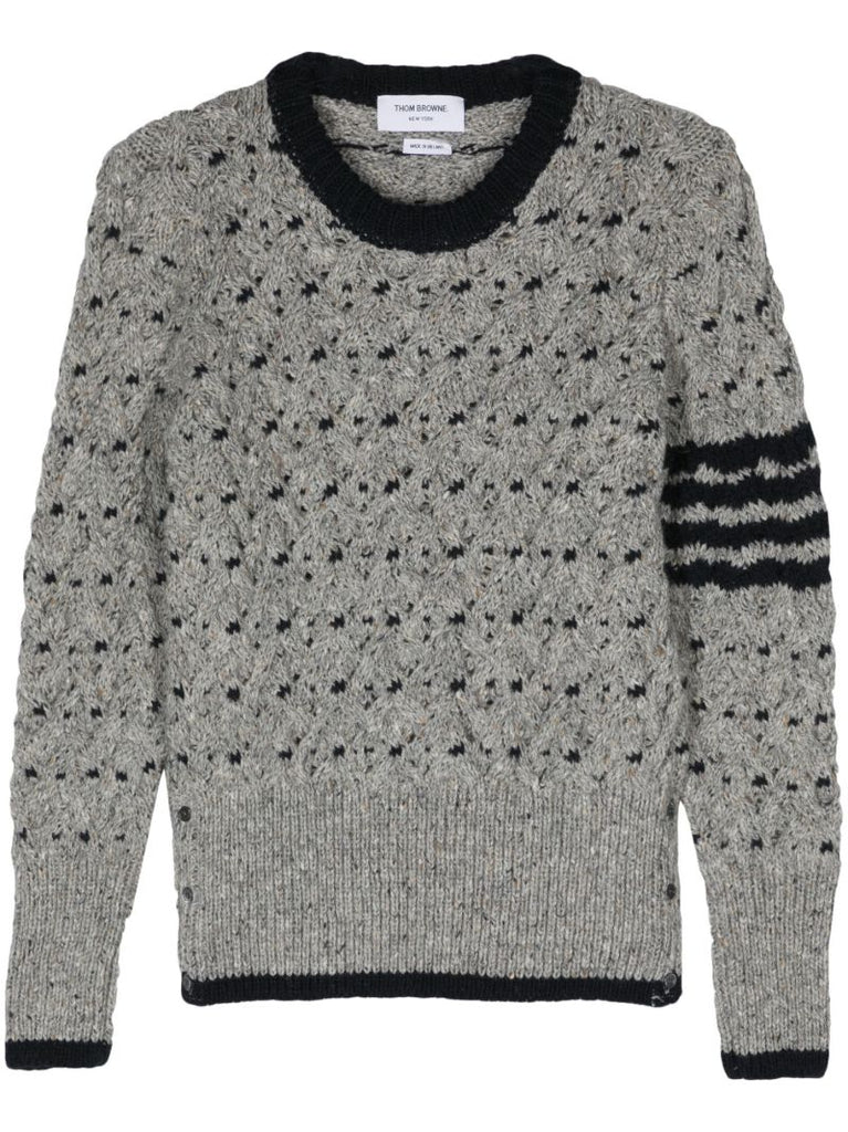 Grey 4-bar Stripe Jumper