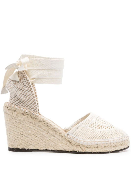 Neutral Alfafi 85 Wedge Espadrilles