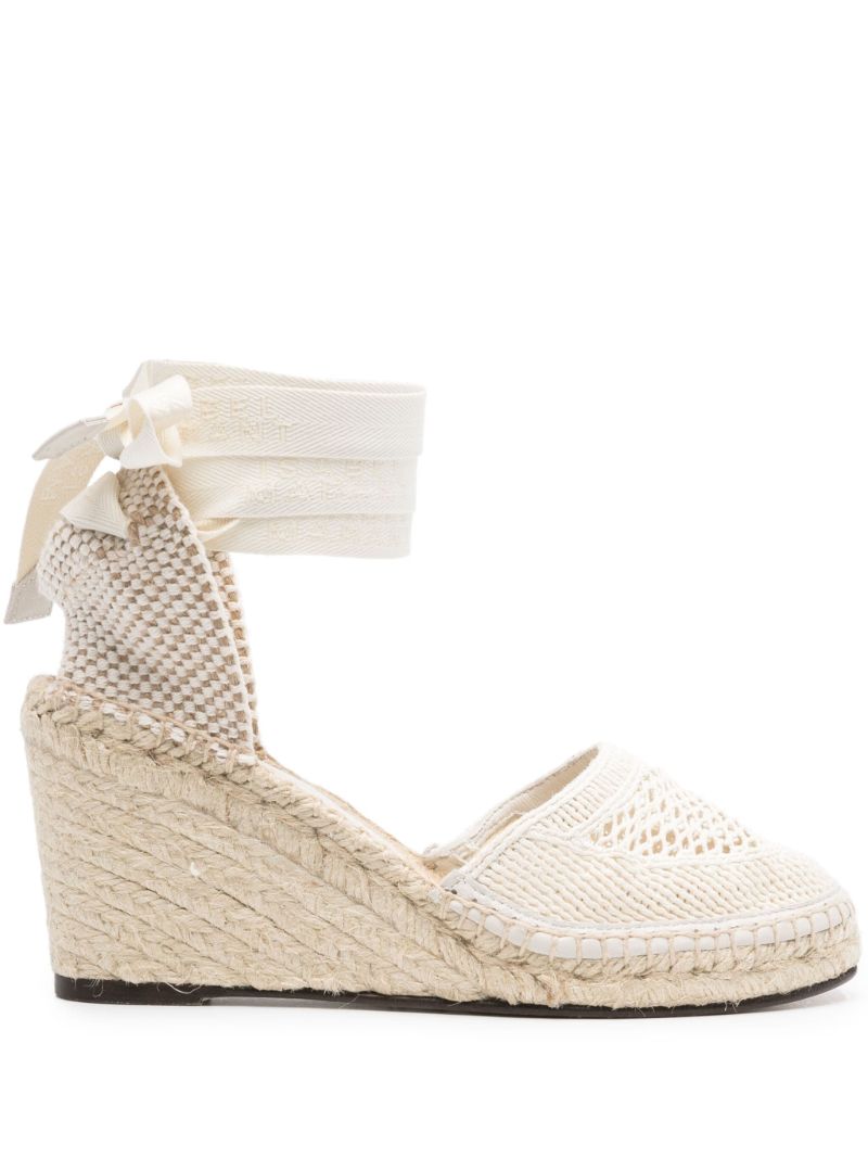 Neutral Alfafi 85 Wedge Espadrilles