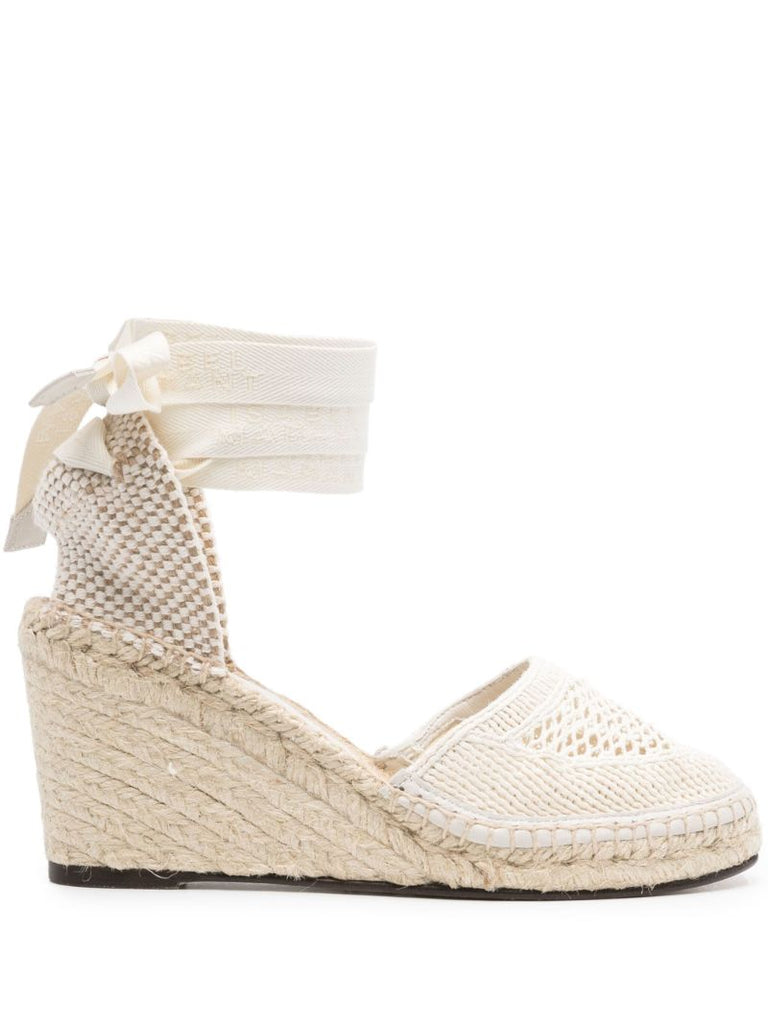 Neutral Alfafi 85 Wedge Espadrilles