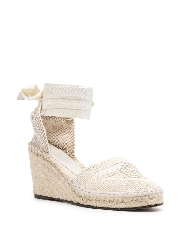 Neutral Alfafi 85 Wedge Espadrilles