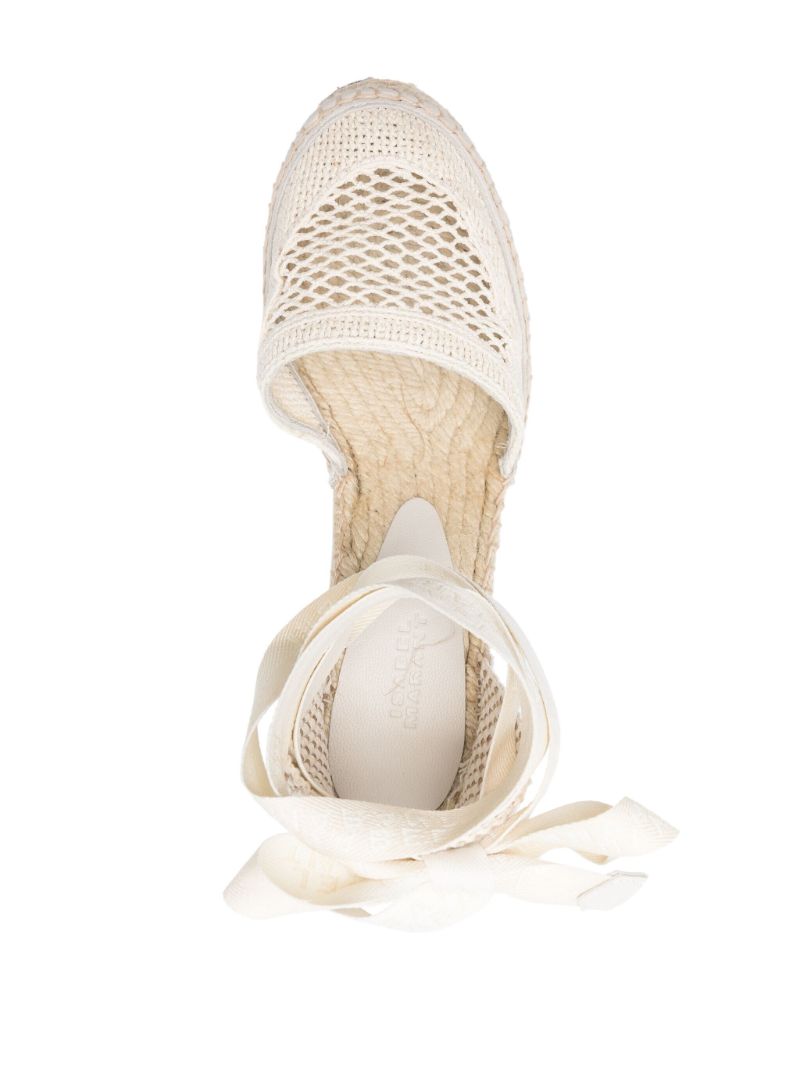 Neutral Alfafi 85 Wedge Espadrilles