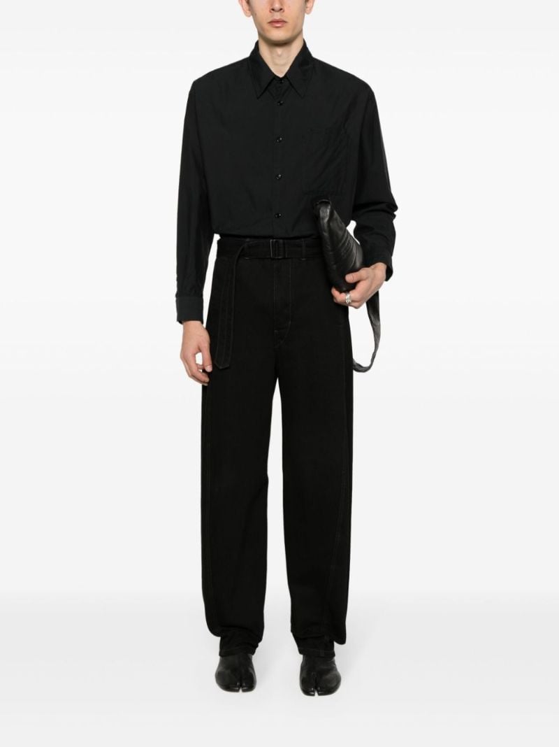 Black Long-sleeve Cotton Shirt
