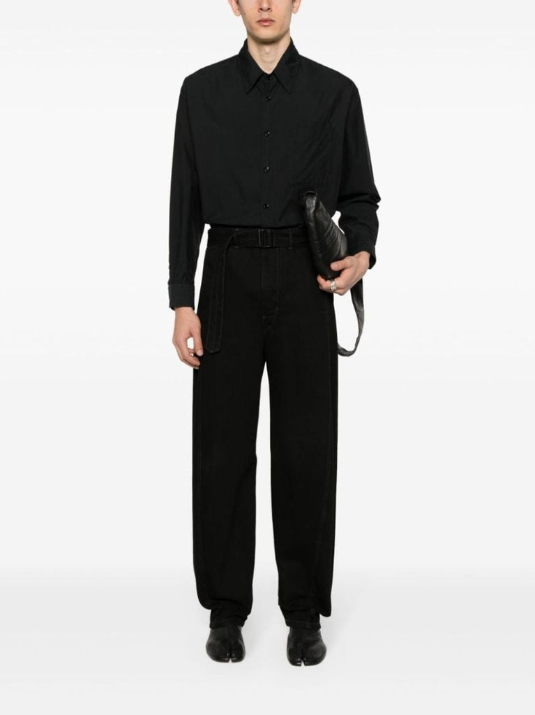 Black Long-sleeve Cotton Shirt