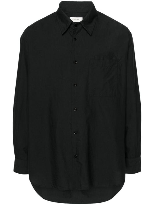 Black Long-sleeve Cotton Shirt
