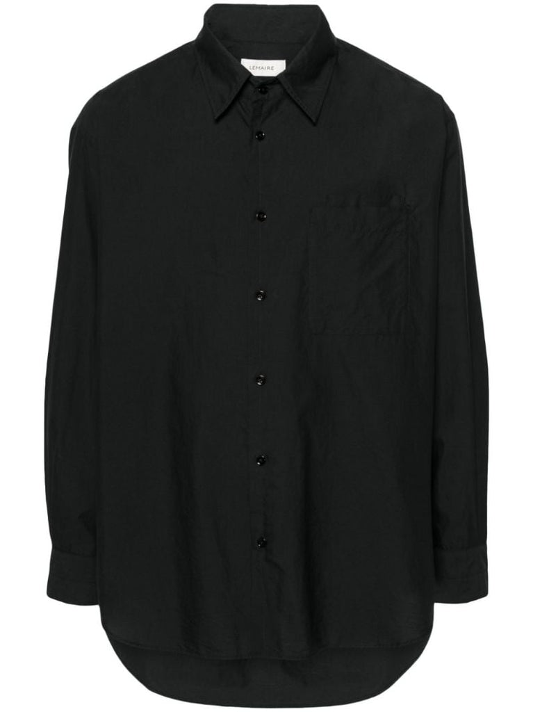 Black Long-sleeve Cotton Shirt