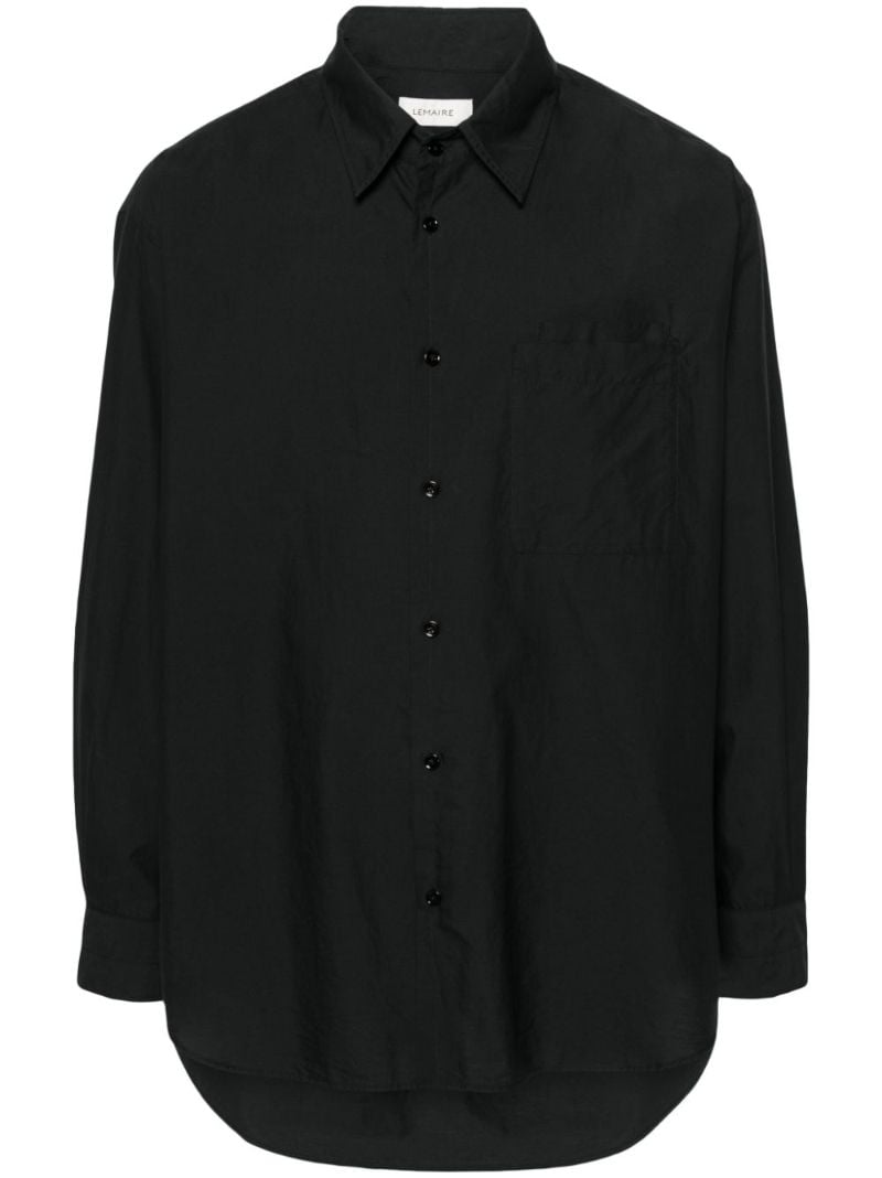 Black Long-sleeve Cotton Shirt