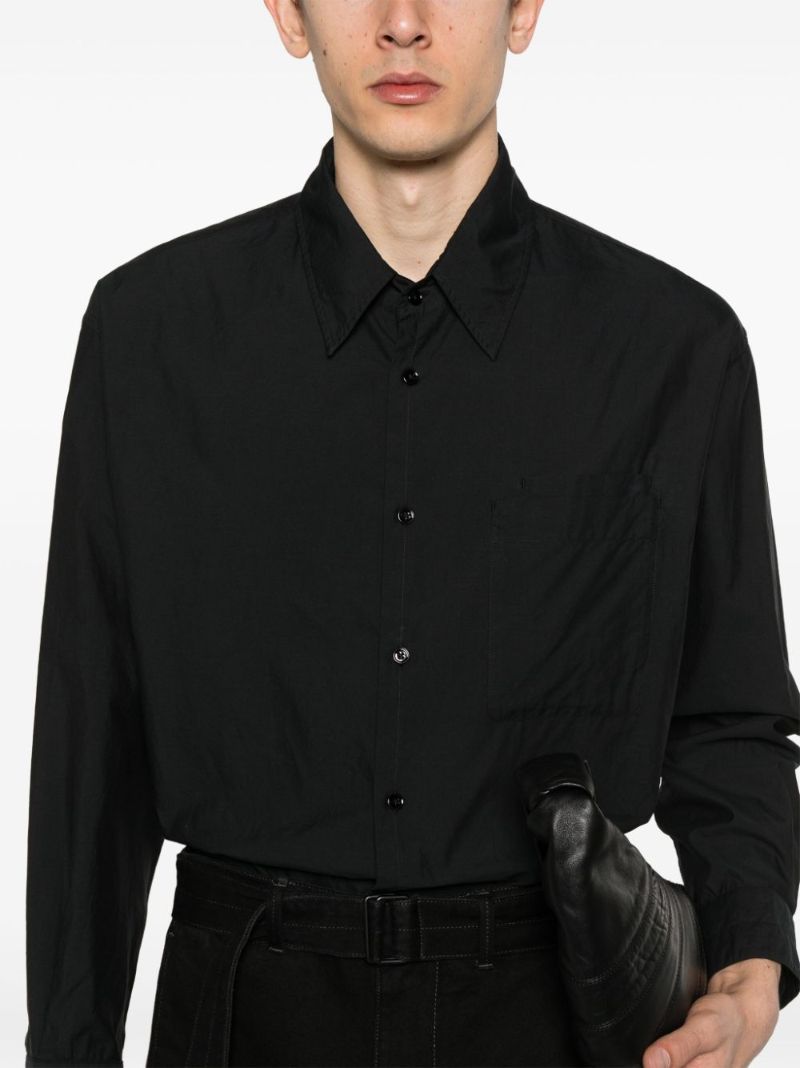 Black Long-sleeve Cotton Shirt