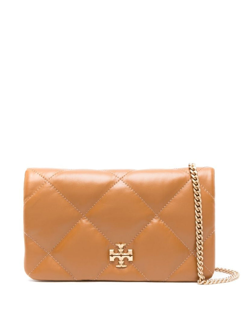 Brown Kira Leather Clutch Bag