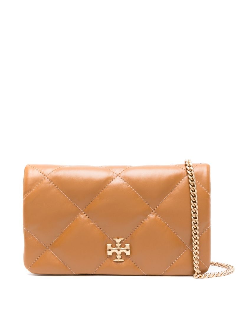 Brown Kira Leather Clutch Bag