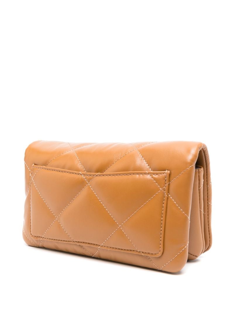 Brown Kira Leather Clutch Bag