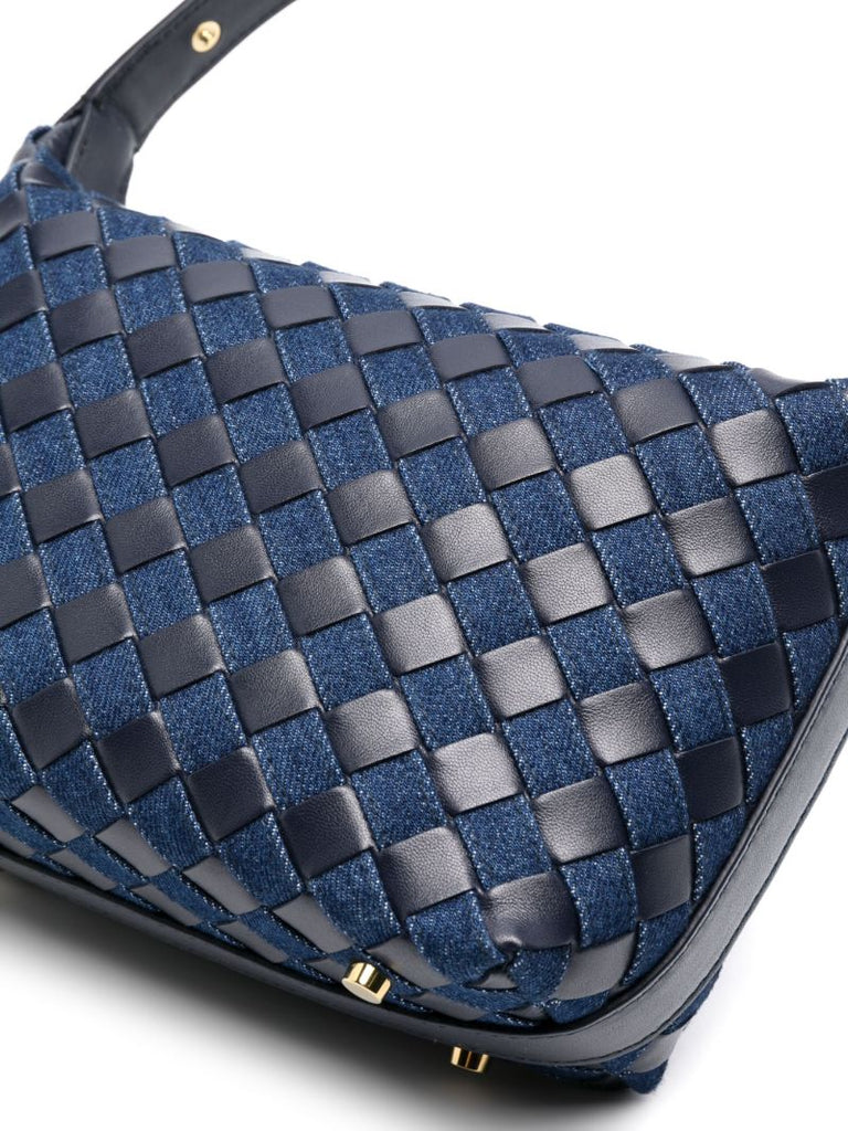 Blue Wallace Intrecciato Tote Bag