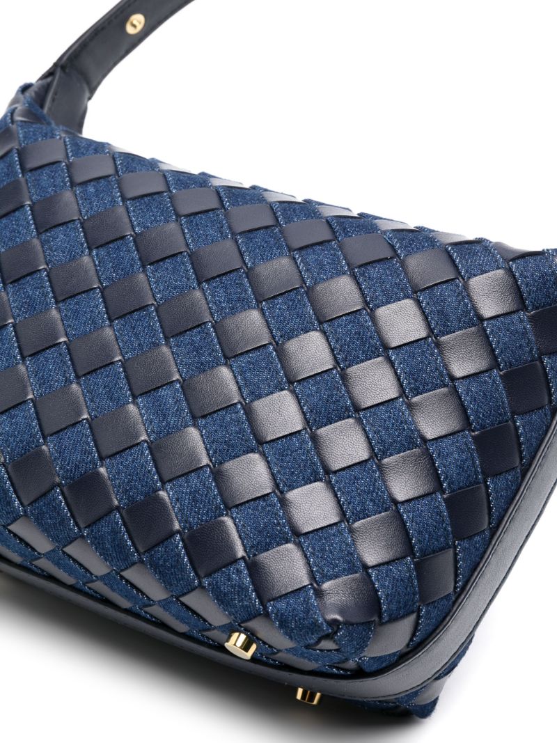 Blue Wallace Intrecciato Tote Bag