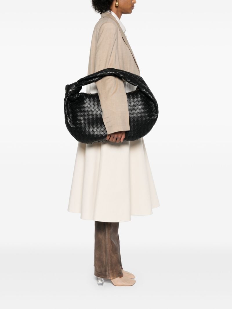 Black Medium Jodie Leather Shoulder Bag