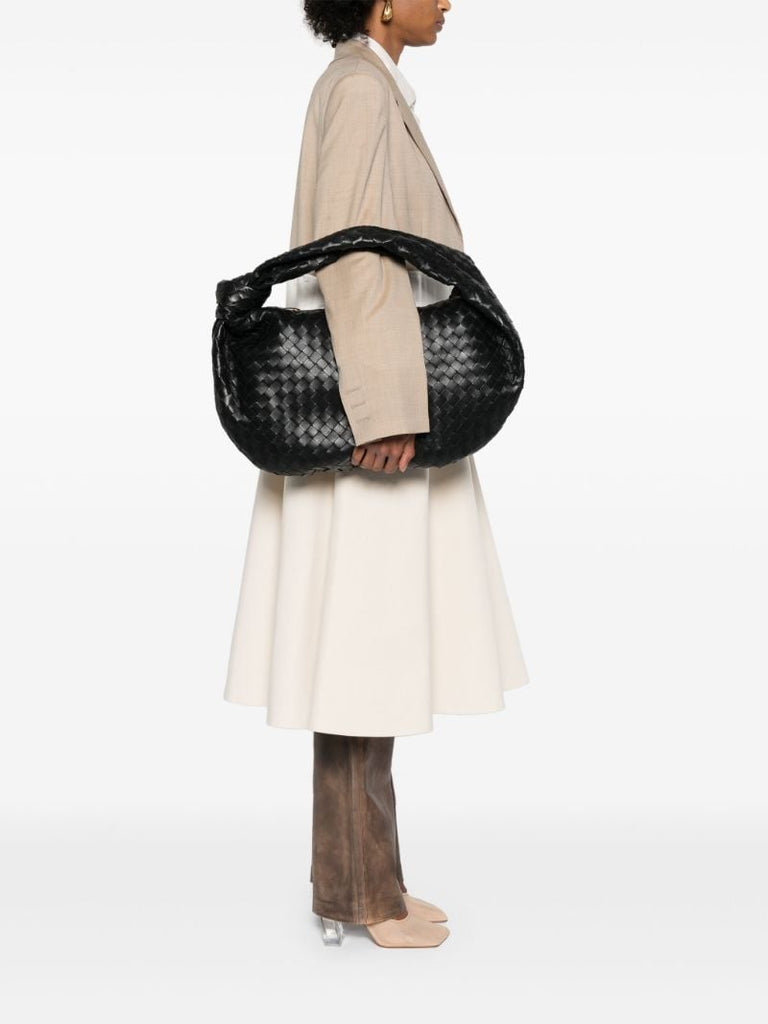 Black Medium Jodie Leather Shoulder Bag