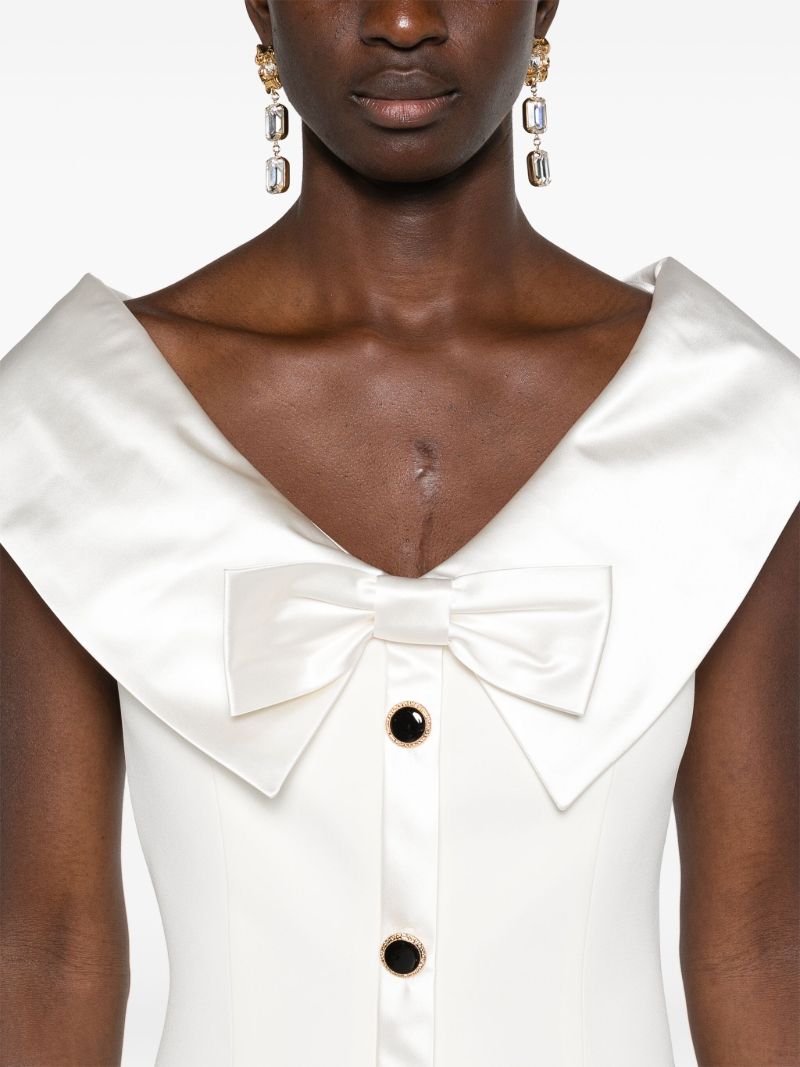 White Bow Cady Mini Dress