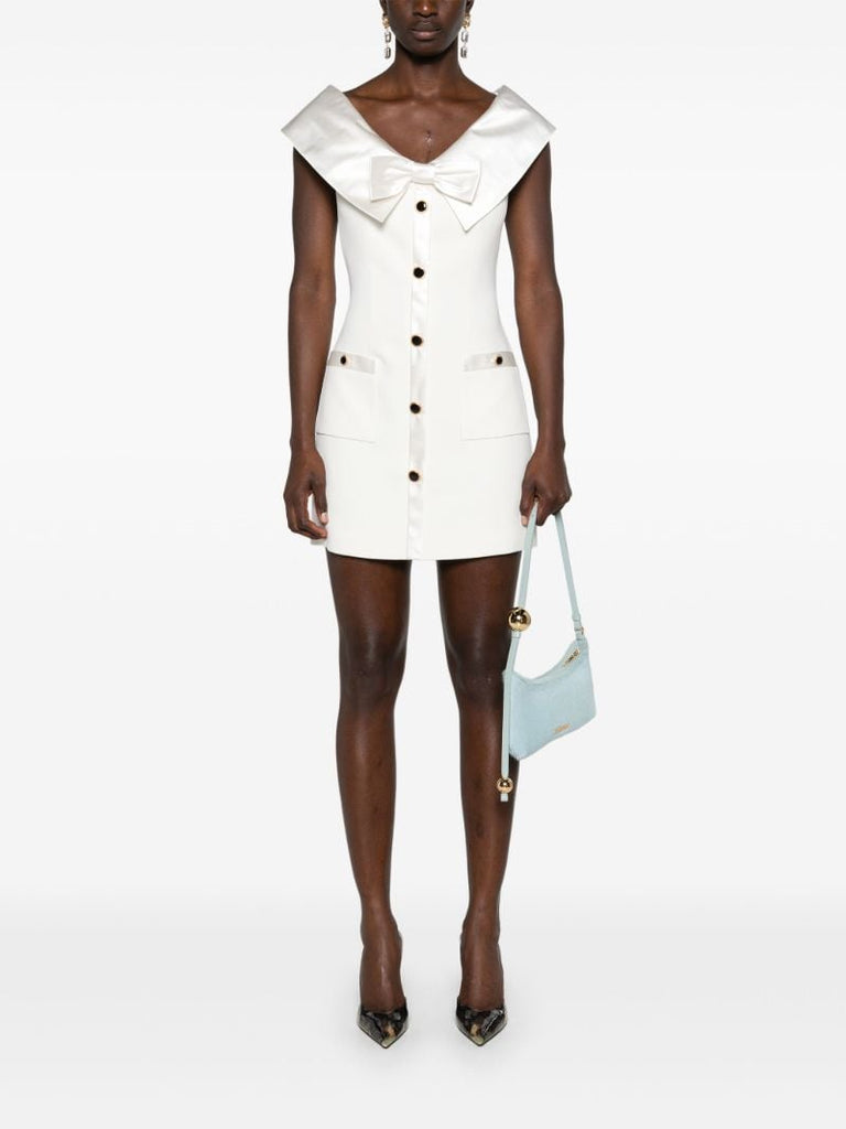 White Bow Cady Mini Dress