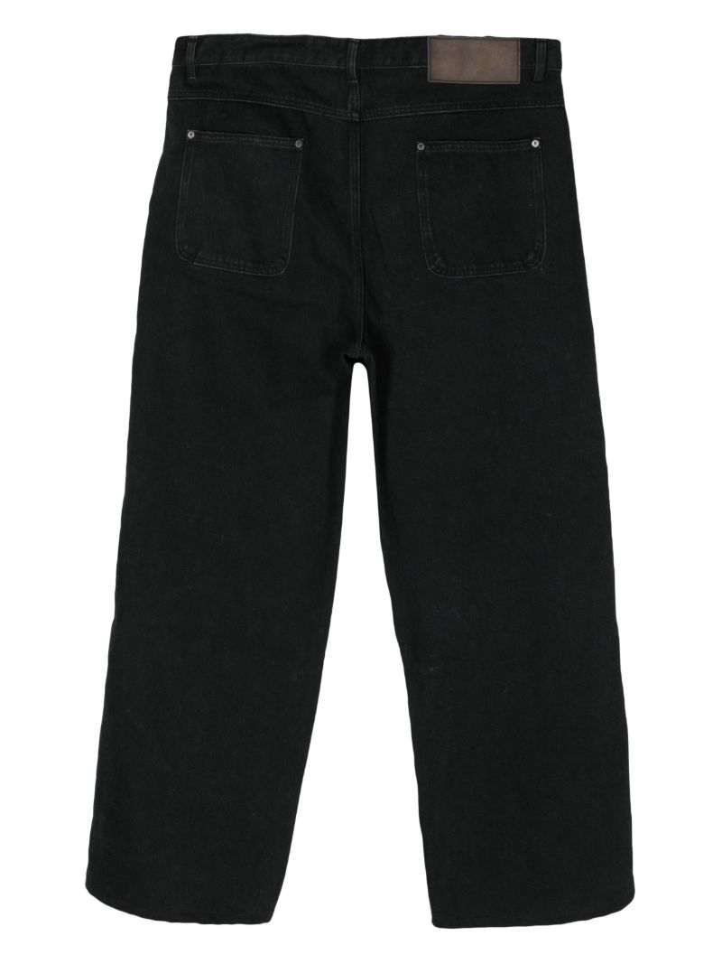 Black Reconstructed Loose Jeans