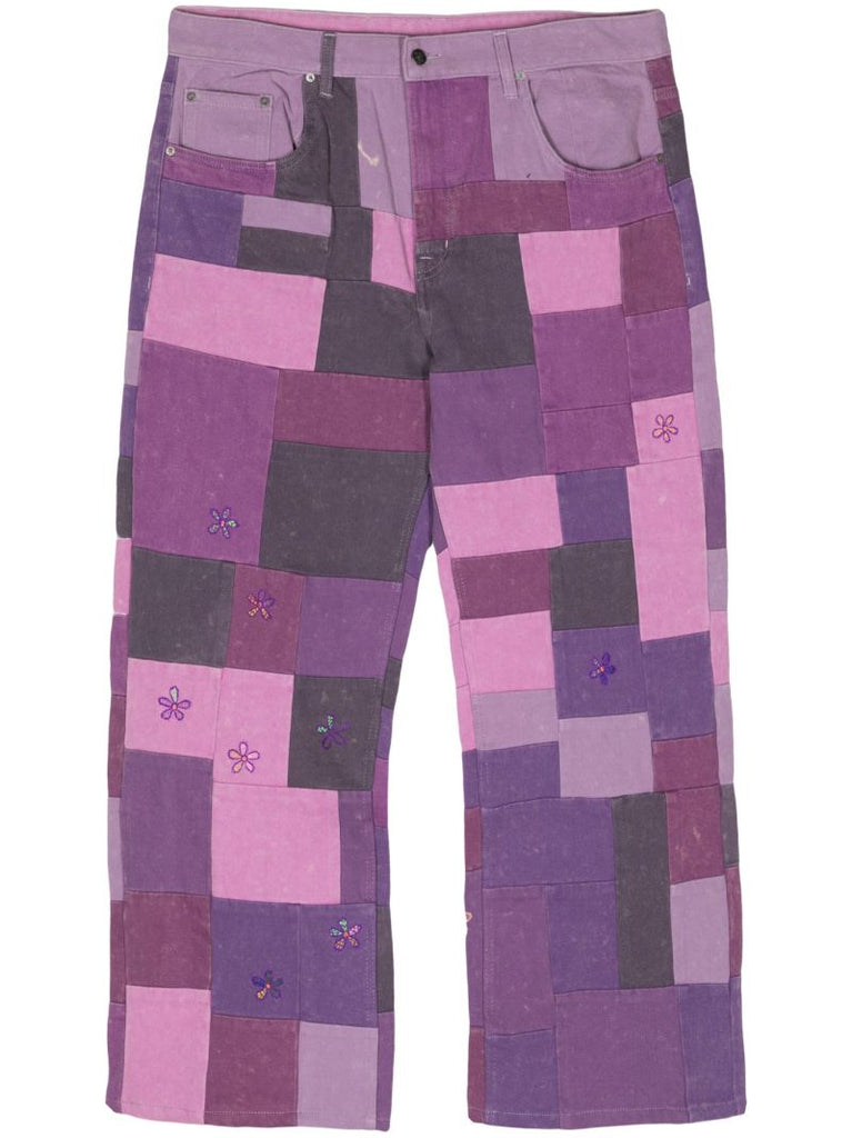Purple Picnic Patchwork Loose Jeans