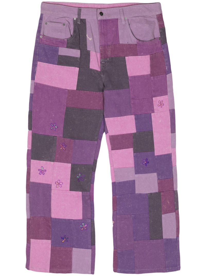 Purple Picnic Patchwork Loose Jeans