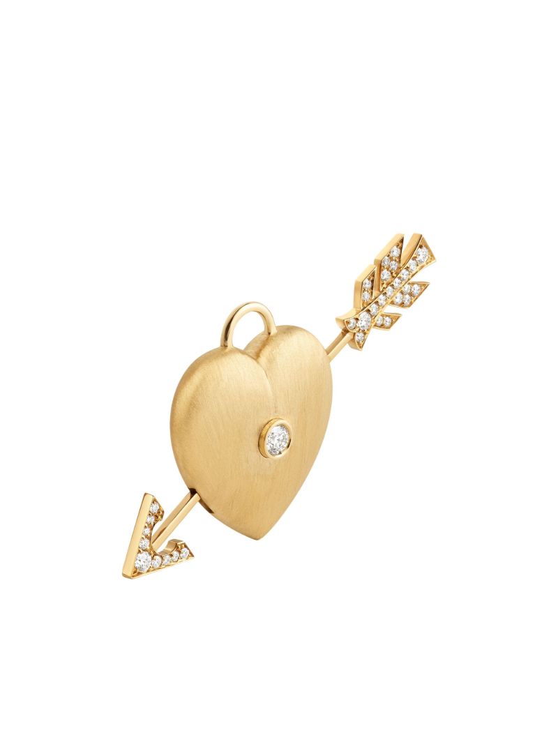 18k Yellow Gold Coeur Diamond Pendant