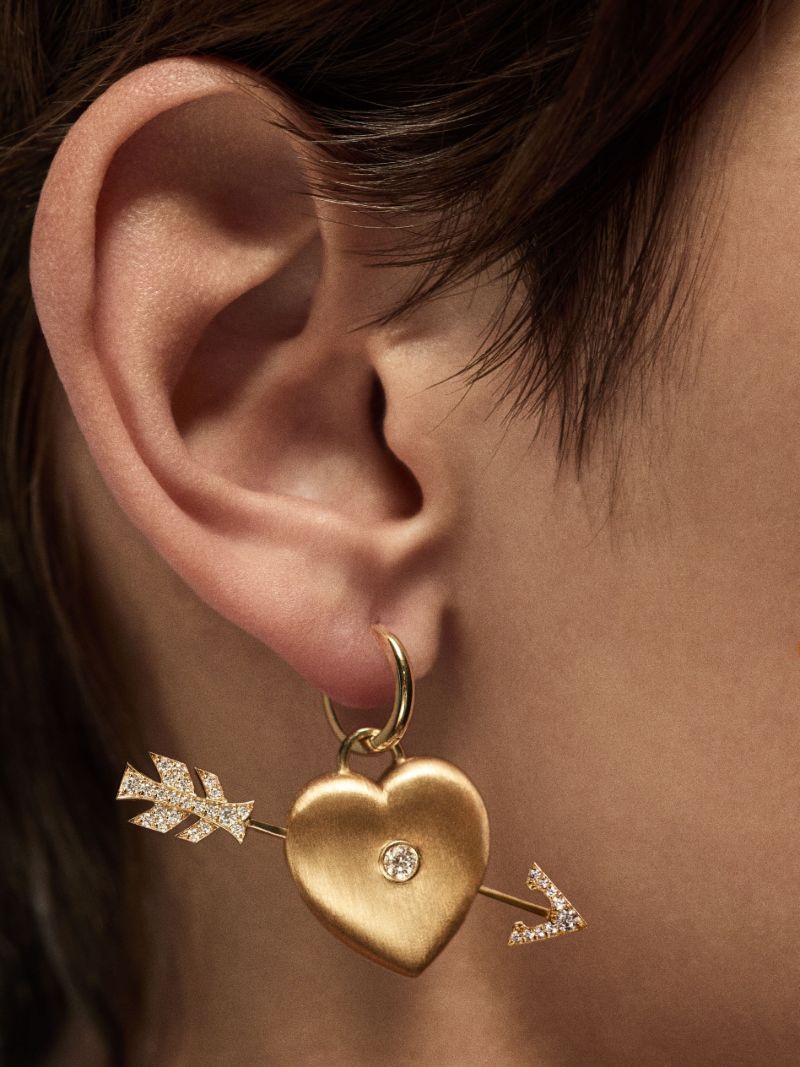 18k Yellow Gold Coeur Diamond Pendant