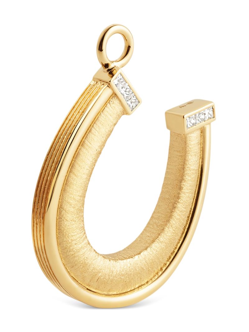 18k Yellow Gold Horseshoe Charm