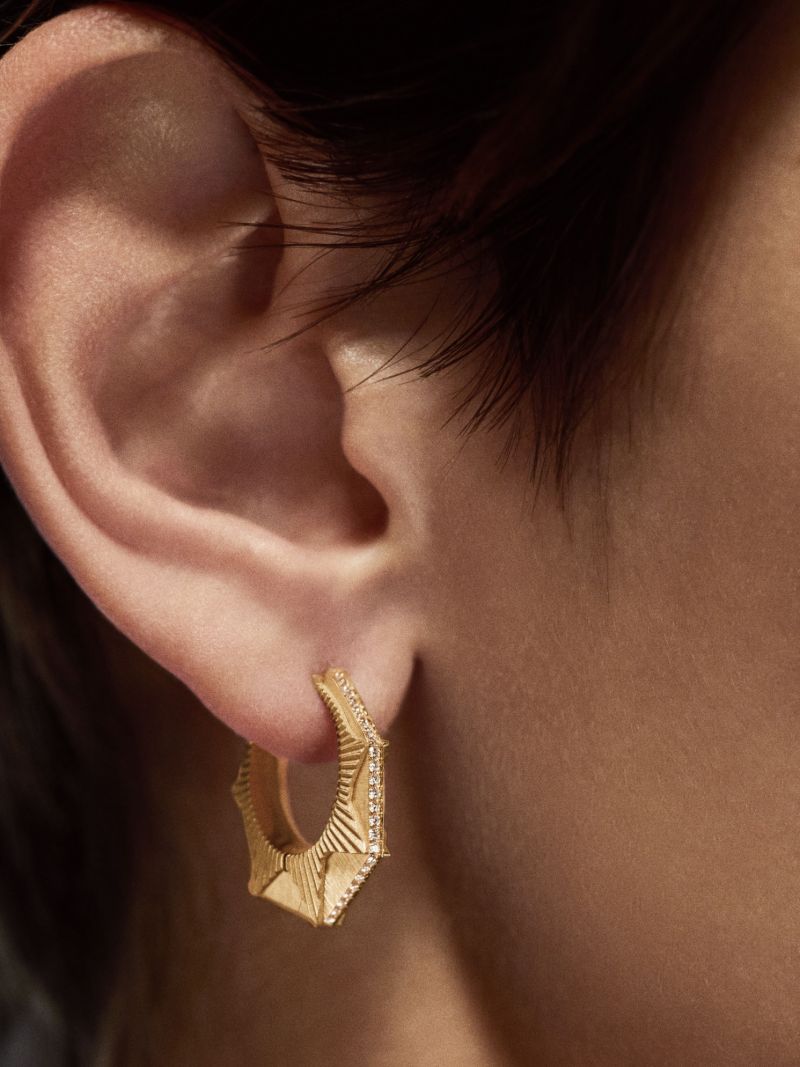 18k Yellow Gold Nyc Earring