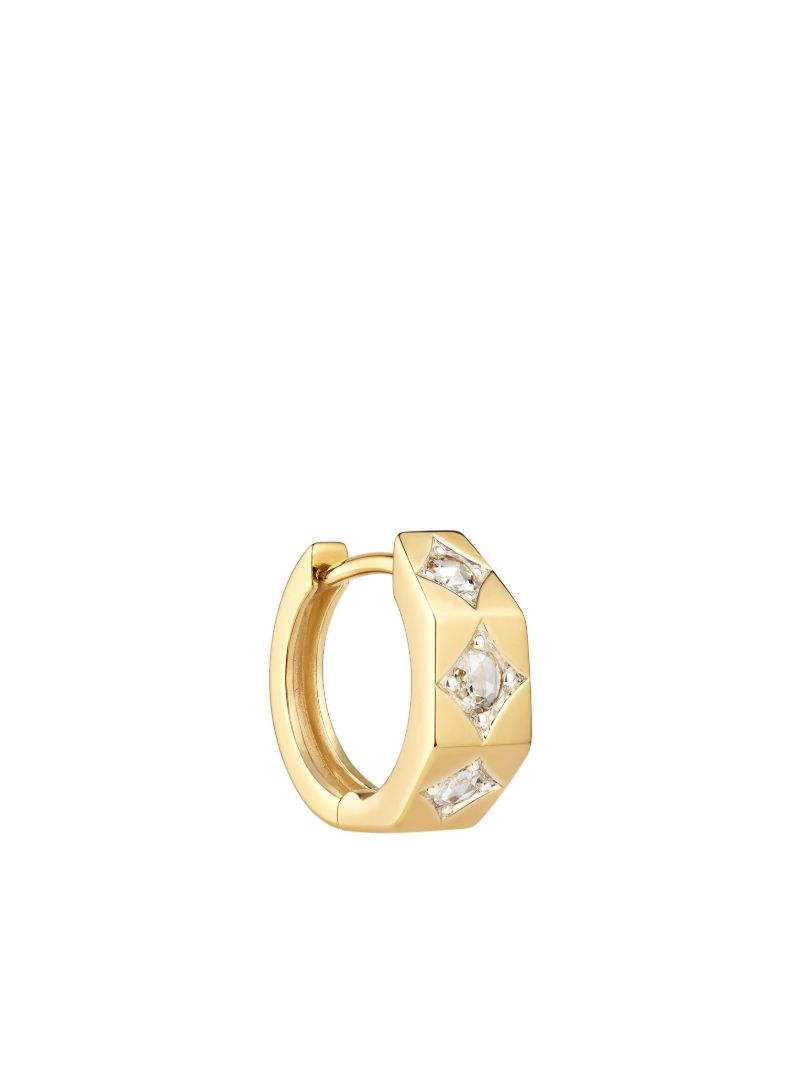 18k Yellow Gold Ecrou Diamond Earring