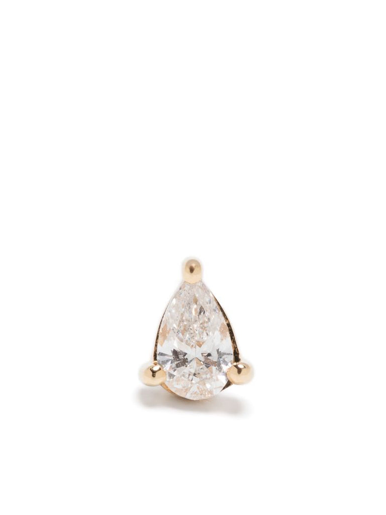 18k Yellow Gold the Pear Diamond Single Earring