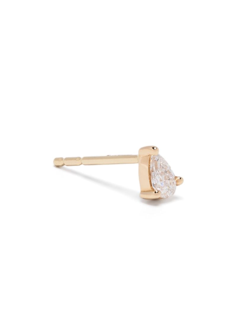 18k Yellow Gold the Pear Diamond Single Earring