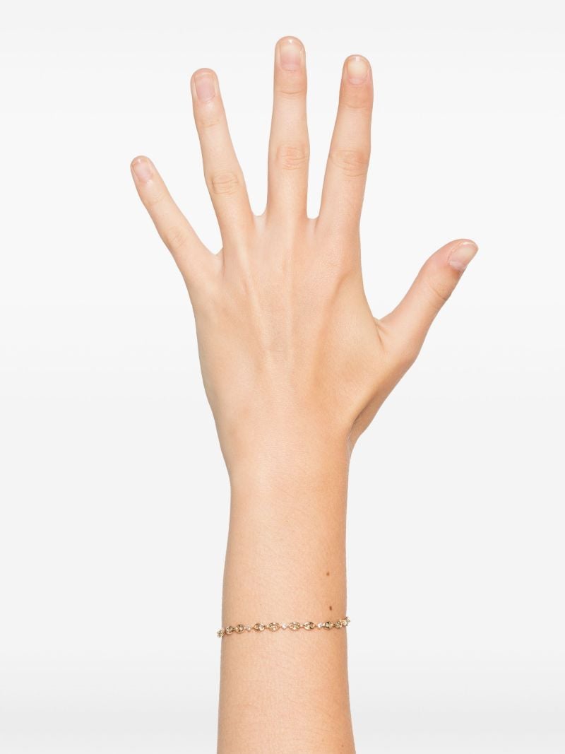 14k Yellow Gold Diamond Chain Bracelet