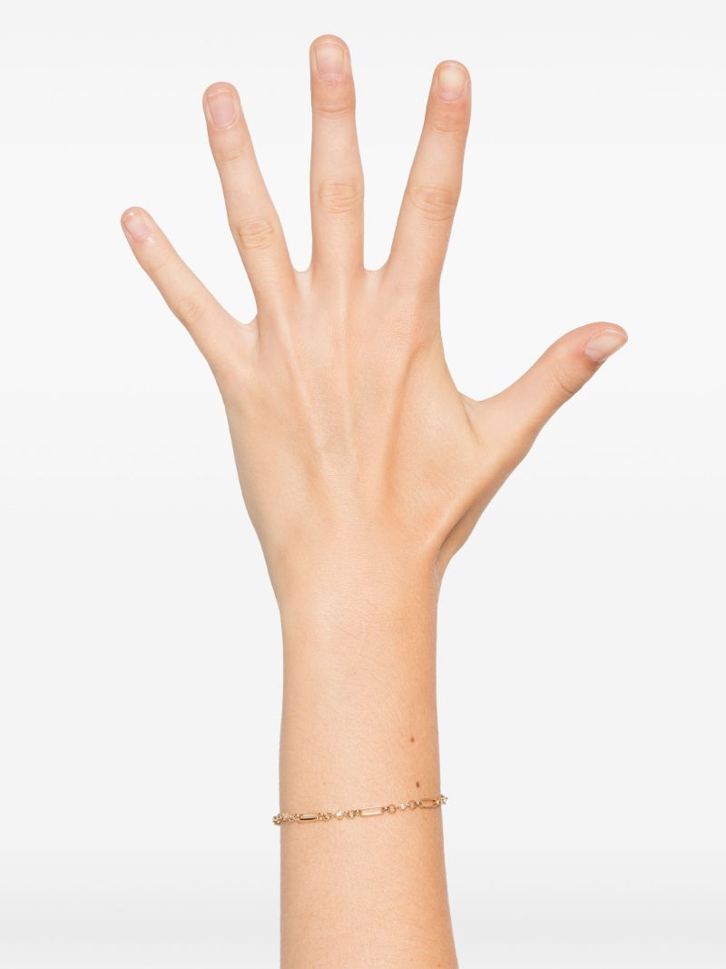 14k Yellow Gold Diamond Link Bracelet