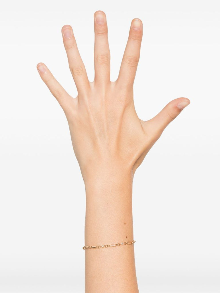 14k Yellow Gold Diamond Link Bracelet