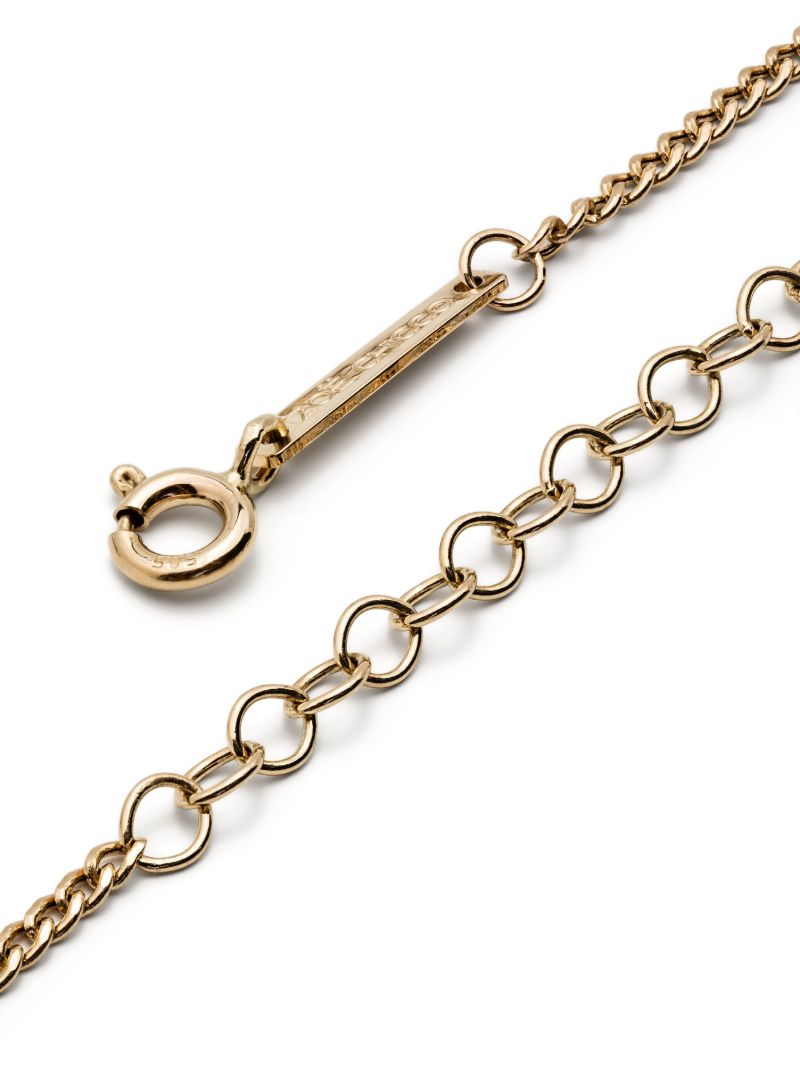 14k Yellow Gold Emerald Pendant Necklace