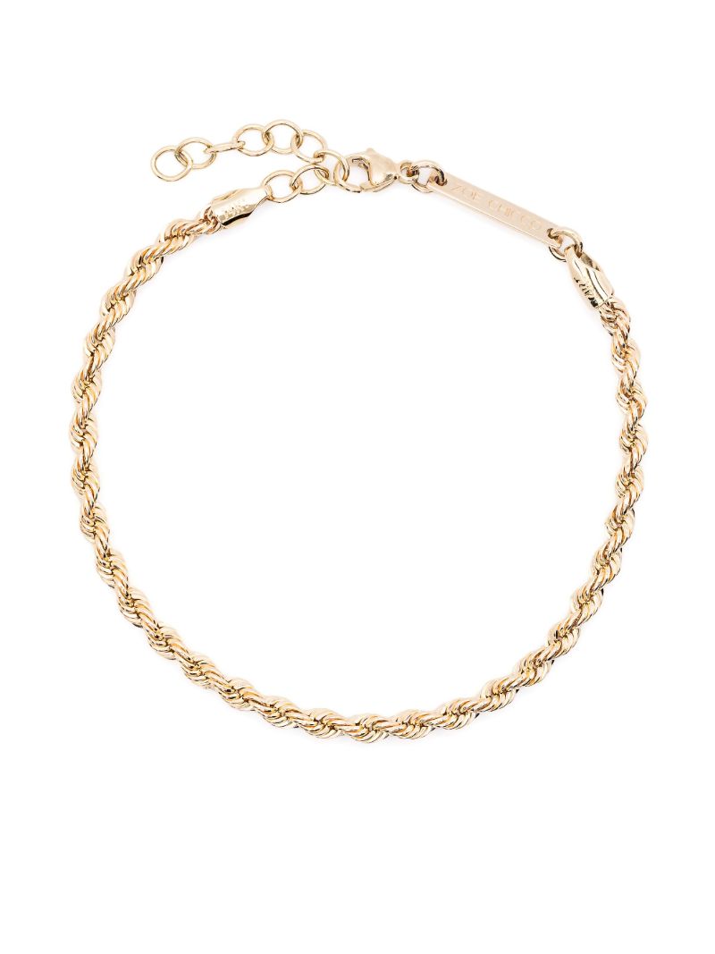 14k Yellow Gold Rope Chain Bracelet