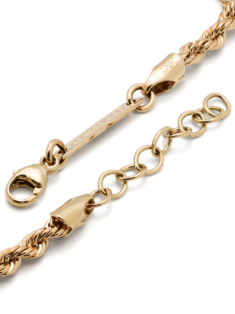 14k Yellow Gold Rope Chain Bracelet