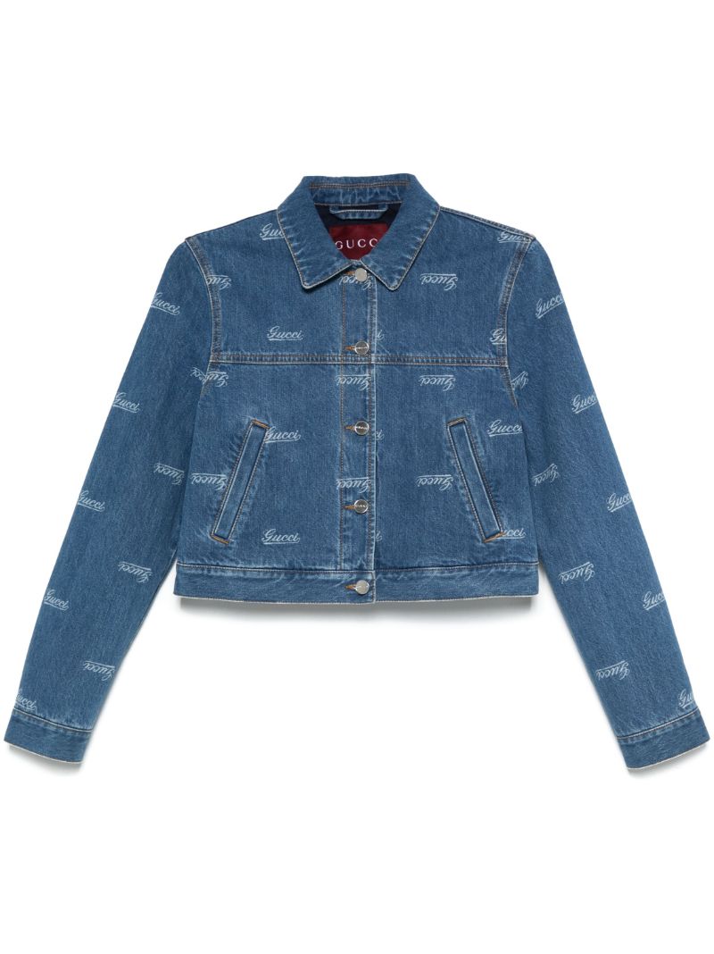 Blue Logo-lasered Denim Jacket