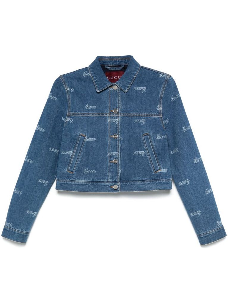 Blue Logo-lasered Denim Jacket