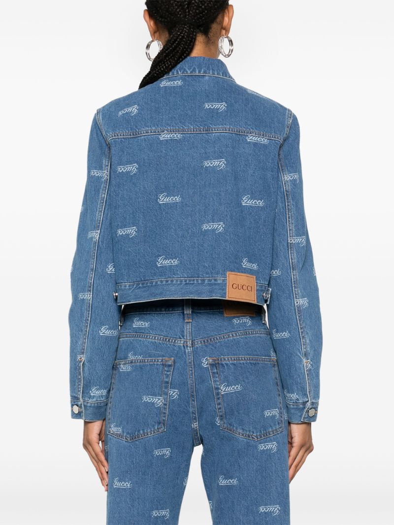 Blue Logo-lasered Denim Jacket