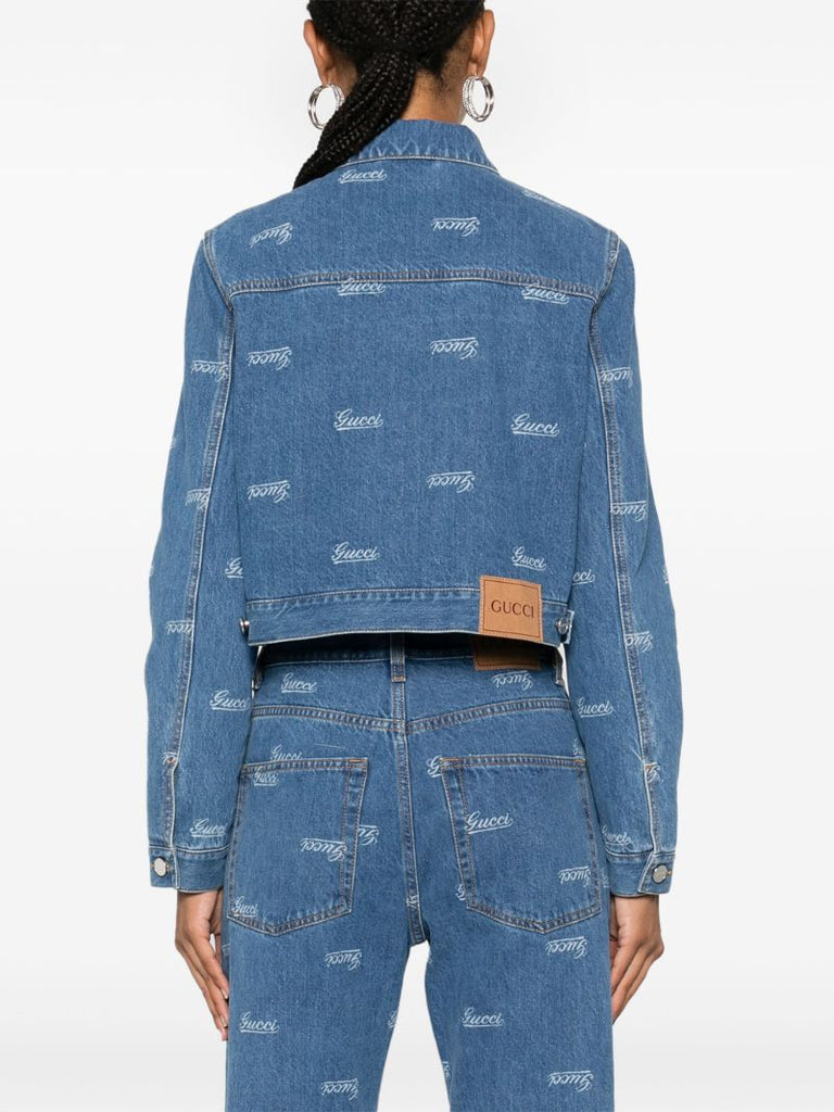 Blue Logo-lasered Denim Jacket
