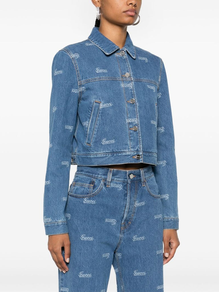 Blue Logo-lasered Denim Jacket