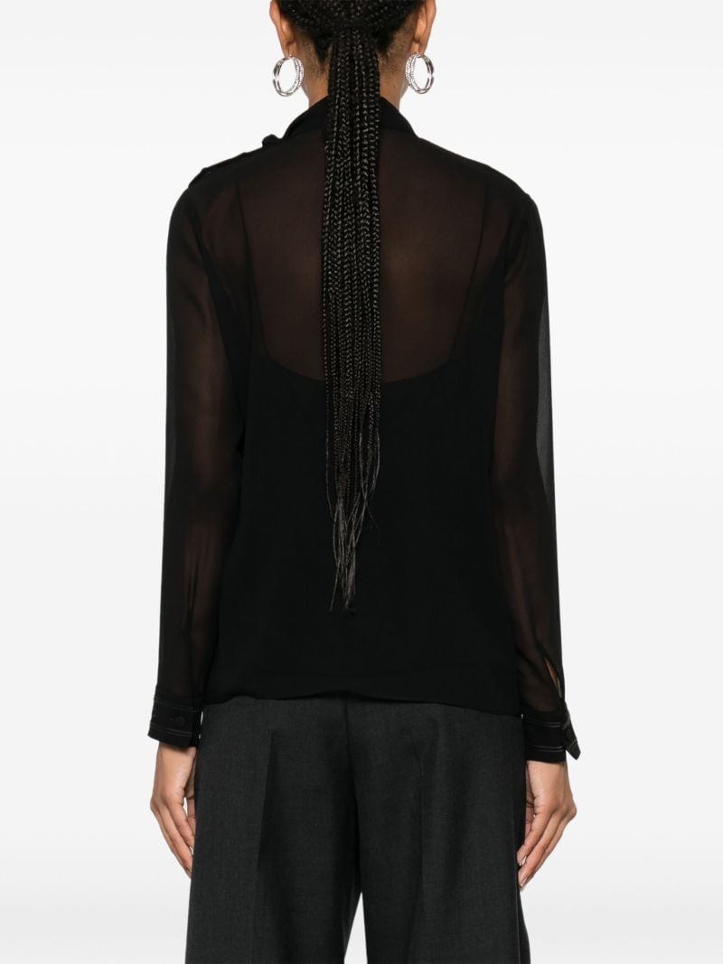 Black Semi-sheer Blouse