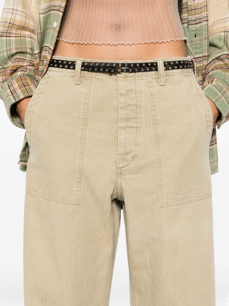 Wide-leg Utility Trousers