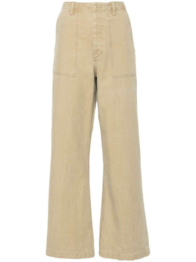 Wide-leg Utility Trousers